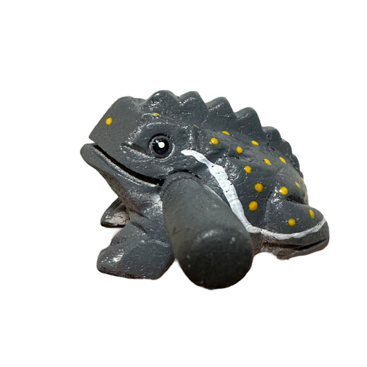 1.5" Extra Small Grey Frog Musical Frog Percussion Instrument