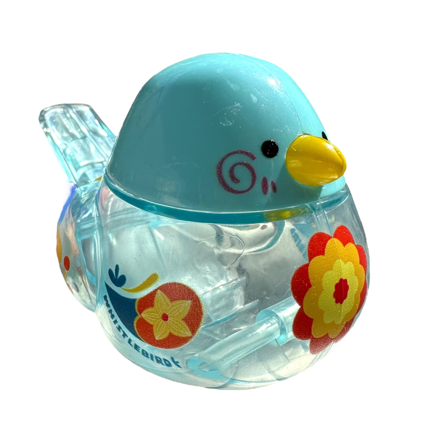 Clear Water Whistle Bird - Whimsical Water-Filled Whistle (Blue)