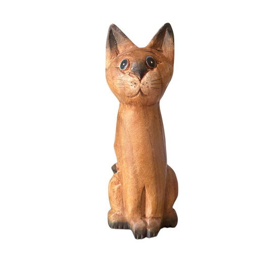Whisker Watcher – Sitting Cat Wooden Whistle