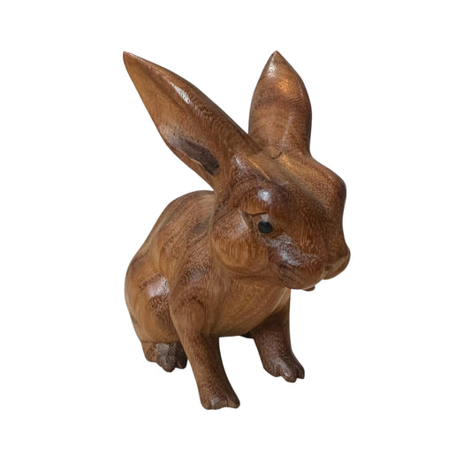 Spirit Hopper – Premium Hand-Carved Wooden Rabbit