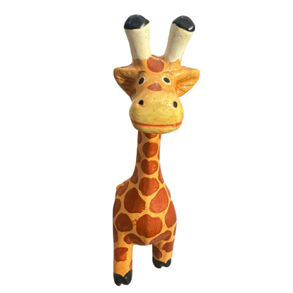 5" Wooden Long Neck Giraffe Figurine