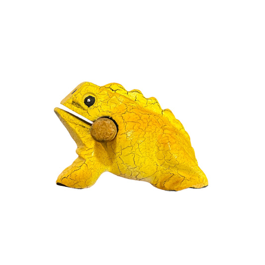 1.5" Extra Small Golden Dart Frog Musical Frog Percussion Instrument