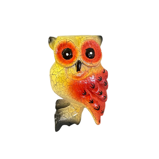 4" Yellow Bay Wooden Musical Whistle Owl  Instrument