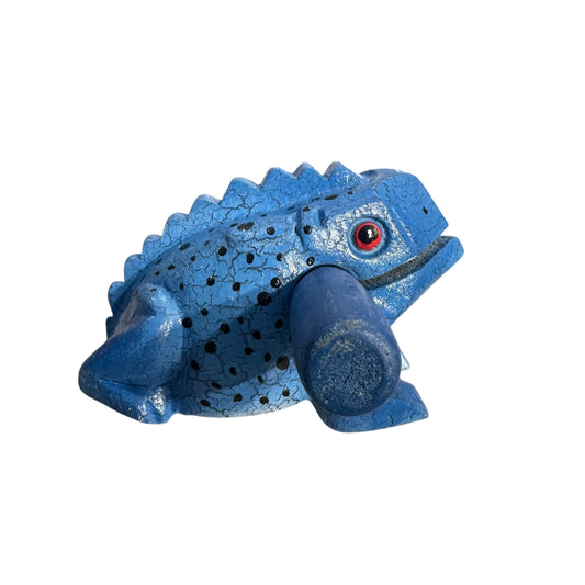 4" Large Blue Dart Frog Musical Frog Percussion Instrument