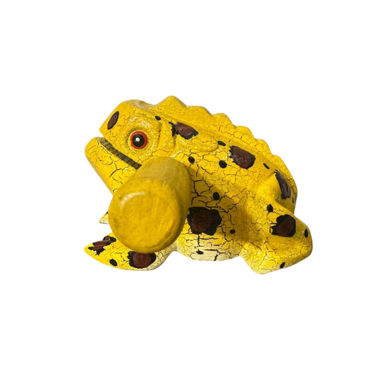 2" Wooden Musical Frog - Mango Design (Percussion Instrument)
