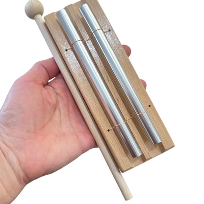 Wooden Chime - 2-Tone Musical Instrument - Sound Healing Meditation Tool