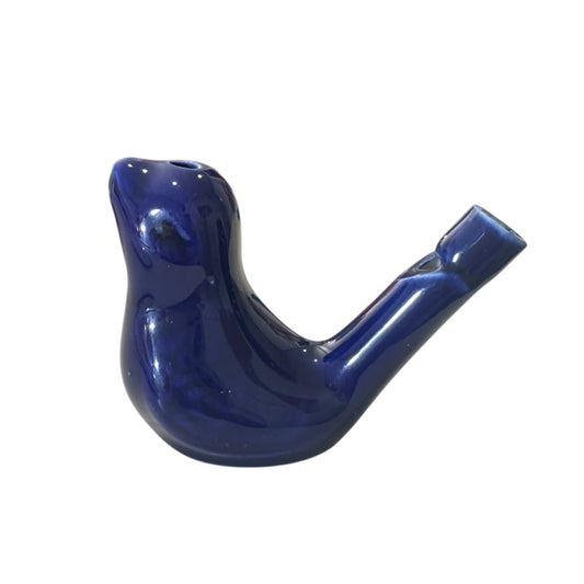 Ceramic Water Whistle Wind Instrument Navy Bird