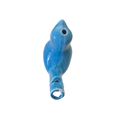 Ceramic Water Whistle Wind Instrument Blue Bird