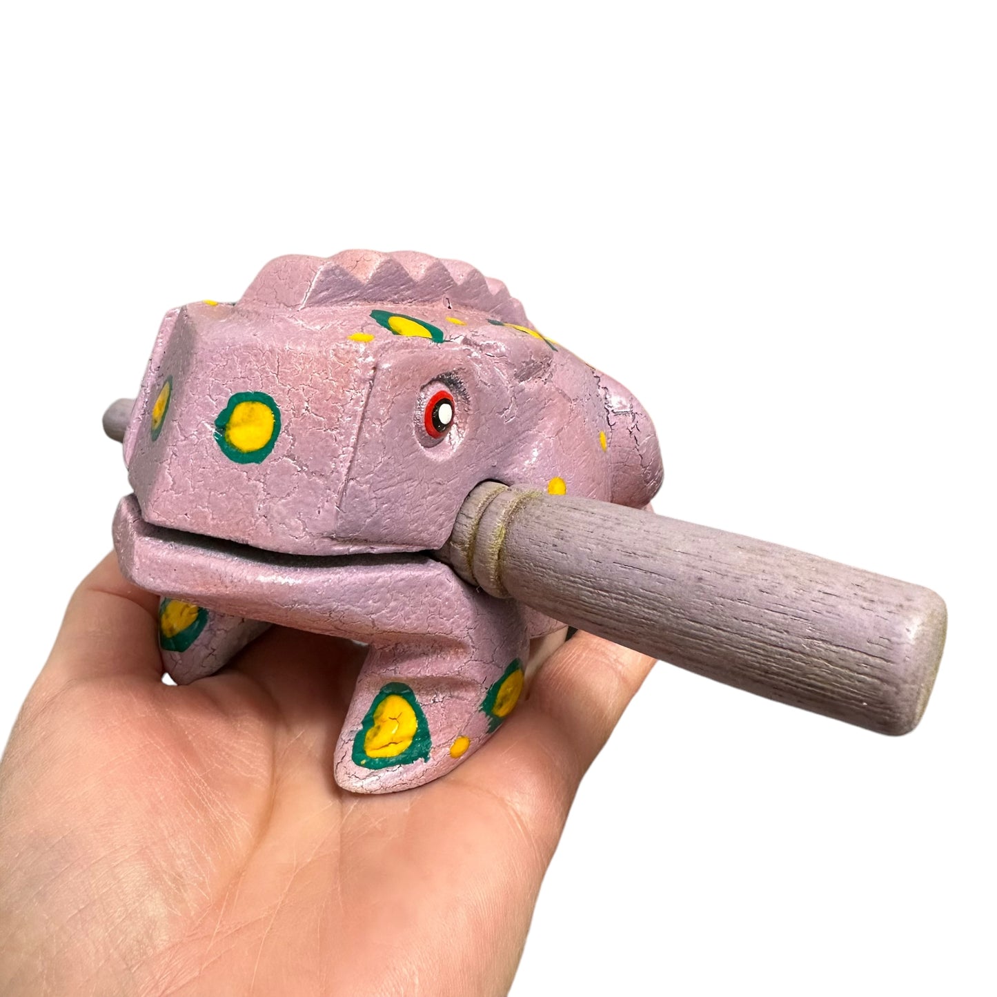 4" Large Lavender Frog Musical Frog Percussion Instrument