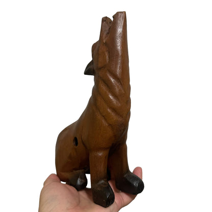 Dark Oak Wolf Musical Whistle Instrument