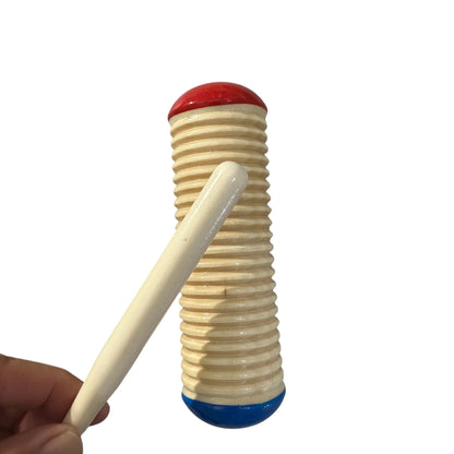 Wooden Guiro Shaker – Montessori Rhythm Instrument for Kids’ Music Learning