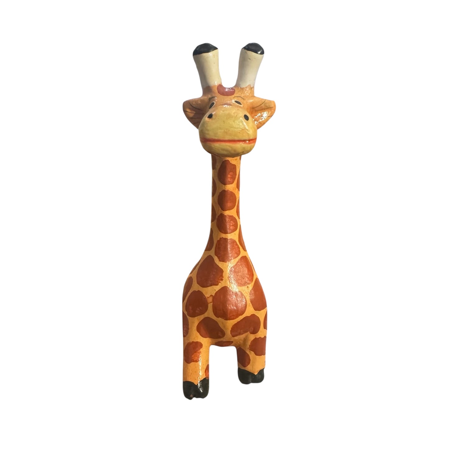 5" Wooden Long Neck Giraffe Figurine