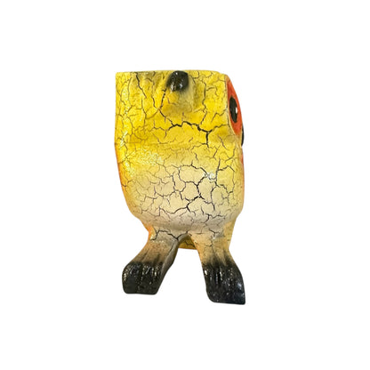 4" Yellow Bay Wooden Musical Whistle Owl  Instrument