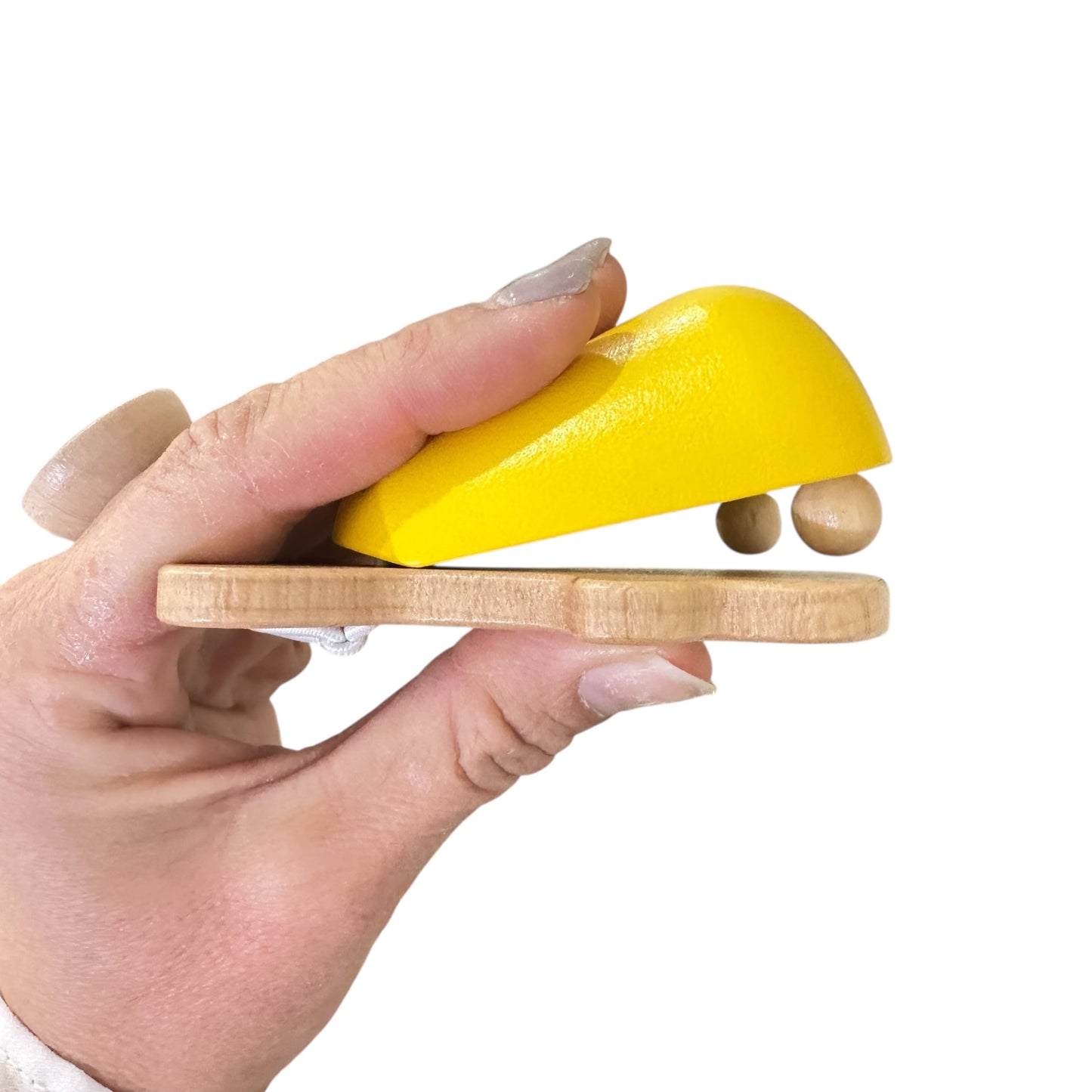 Wooden Fish Castanet | Montessori Music Toy, Sound Therapy Yellow
