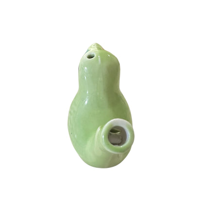 Ceramic Water Whistle Wind Instrument Green Bird