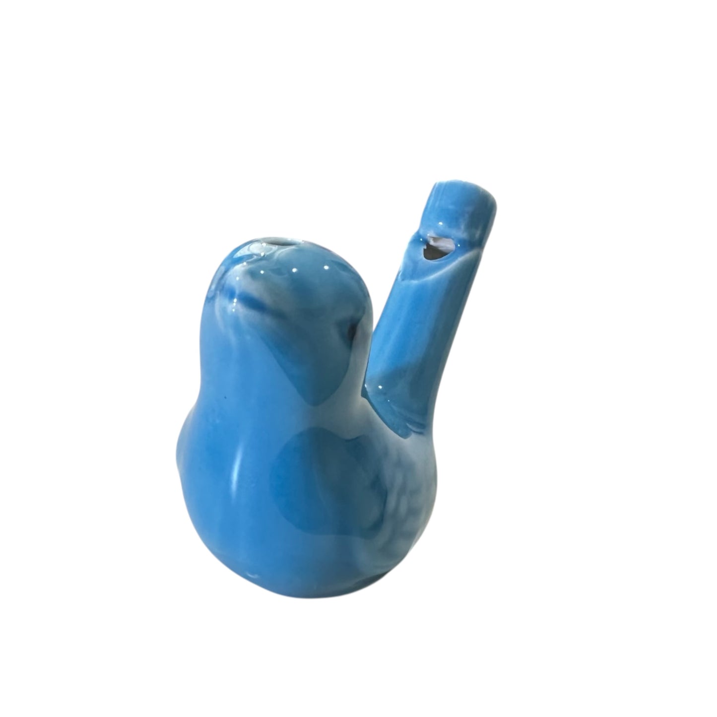 Ceramic Water Whistle Wind Instrument Blue Bird