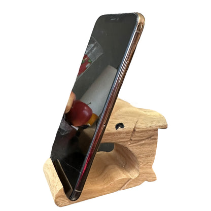 Wooden Dolphin Phone Holder