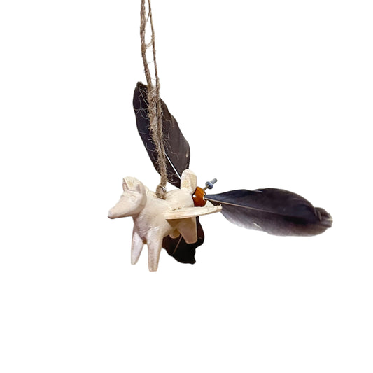 Wooden Wind Spinning Flying Dog