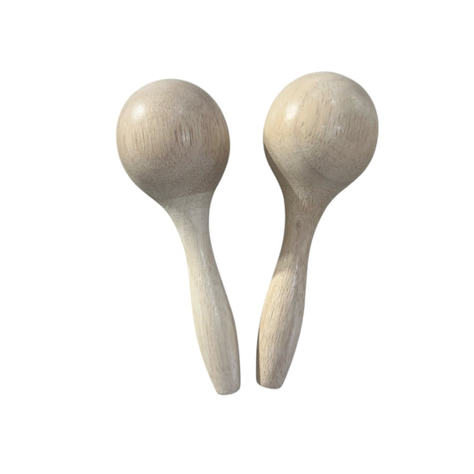Set of 2 Wooden Maracas – Montessori Rhythm Instrument for Kids’ Music Learning
