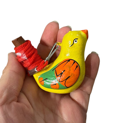 Clay Water Whistle Bird (Yellow)