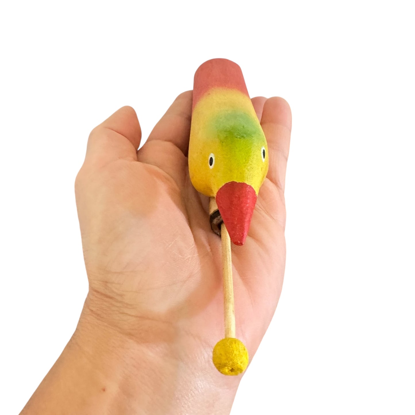 Yellow Wooden Bird Song Whistle