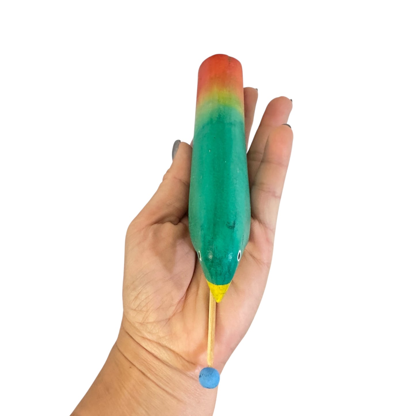 Green Wooden Bird Song Whistle