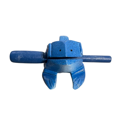 4" Large Blue Dart Frog Musical Frog Percussion Instrument