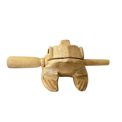3" Wooden Musical Frog - Natural (Percussion Instrument)