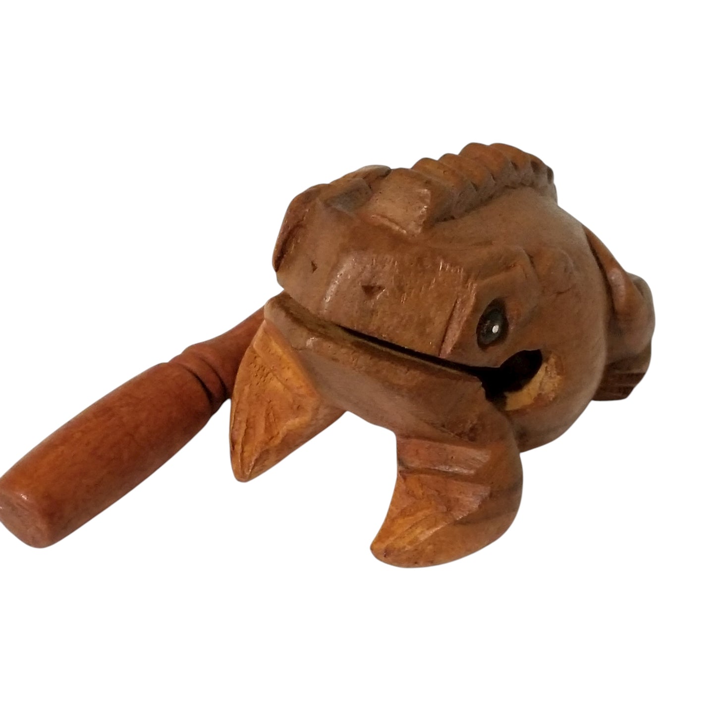 3" Wooden Musical Frog - Dark Oak Stained (Percussion Instrument)
