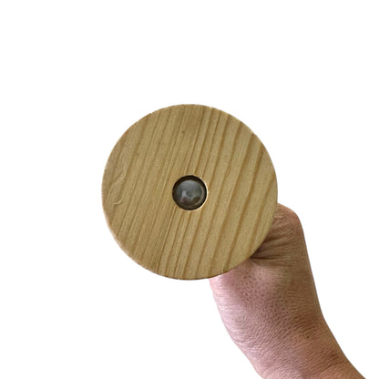 Wooden Cabasa Hand Percussion – Natural Wood Rhythm Instrument with Metal Beads, Latin Music Shaker