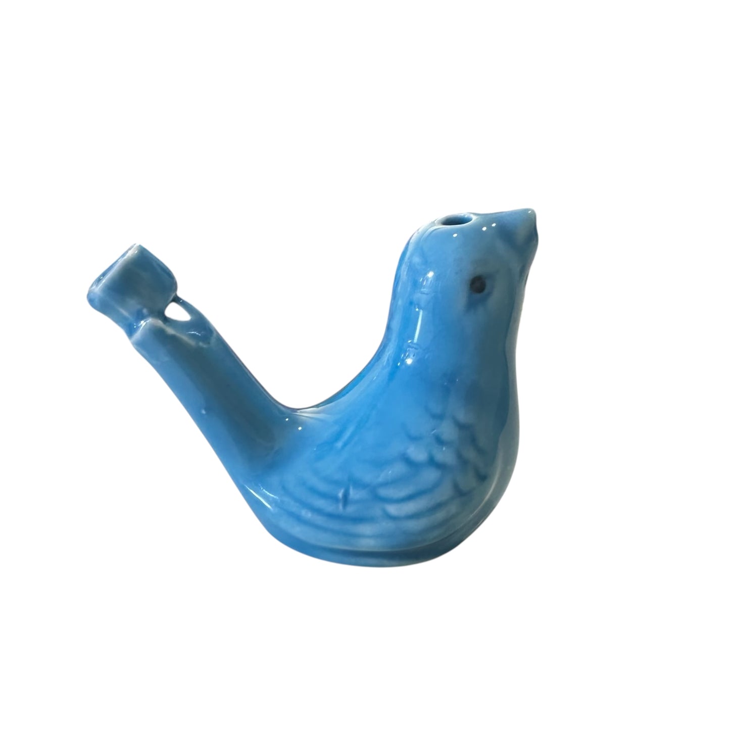 Ceramic Water Whistle Wind Instrument Blue Bird
