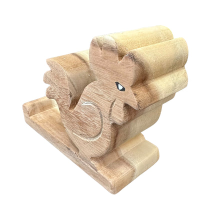 Wooden Rooster Cellphone Stand