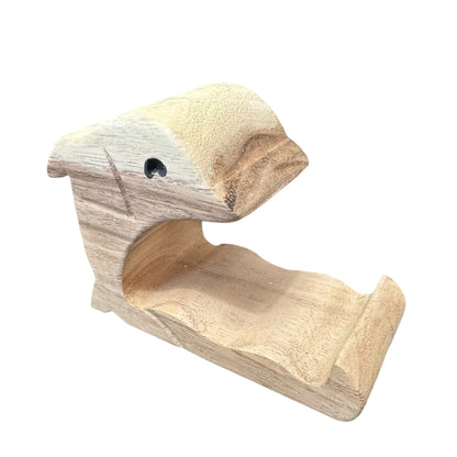 Wooden Dolphin Phone Holder