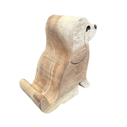 Wooden Beagle Phone Holder