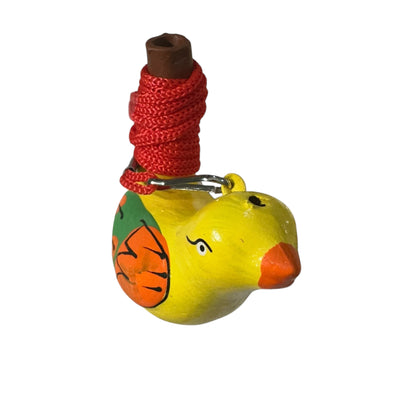 Clay Water Whistle Bird (Yellow)