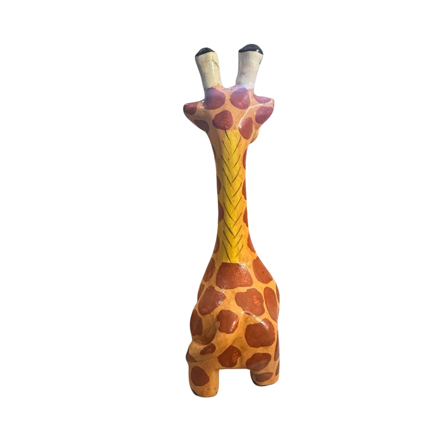 5" Wooden Long Neck Giraffe Figurine