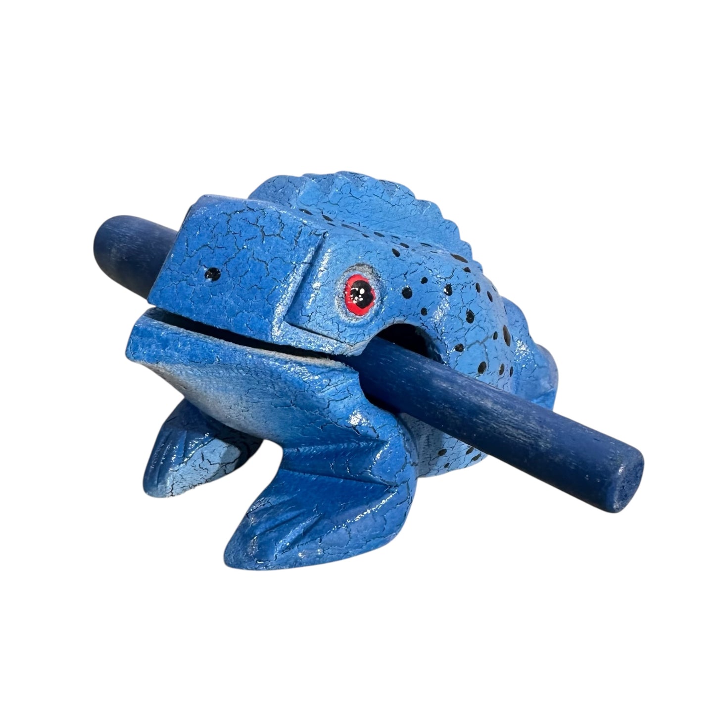 4" Large Blue Dart Frog Musical Frog Percussion Instrument