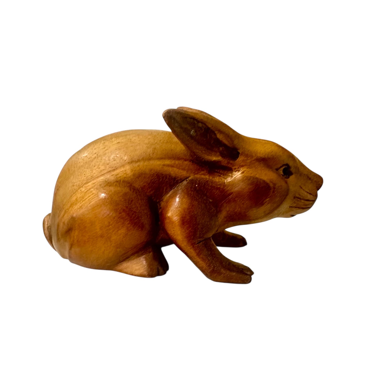 Earth Bunny – Hand-Carved Wooden Rabbit Figurin Large Size