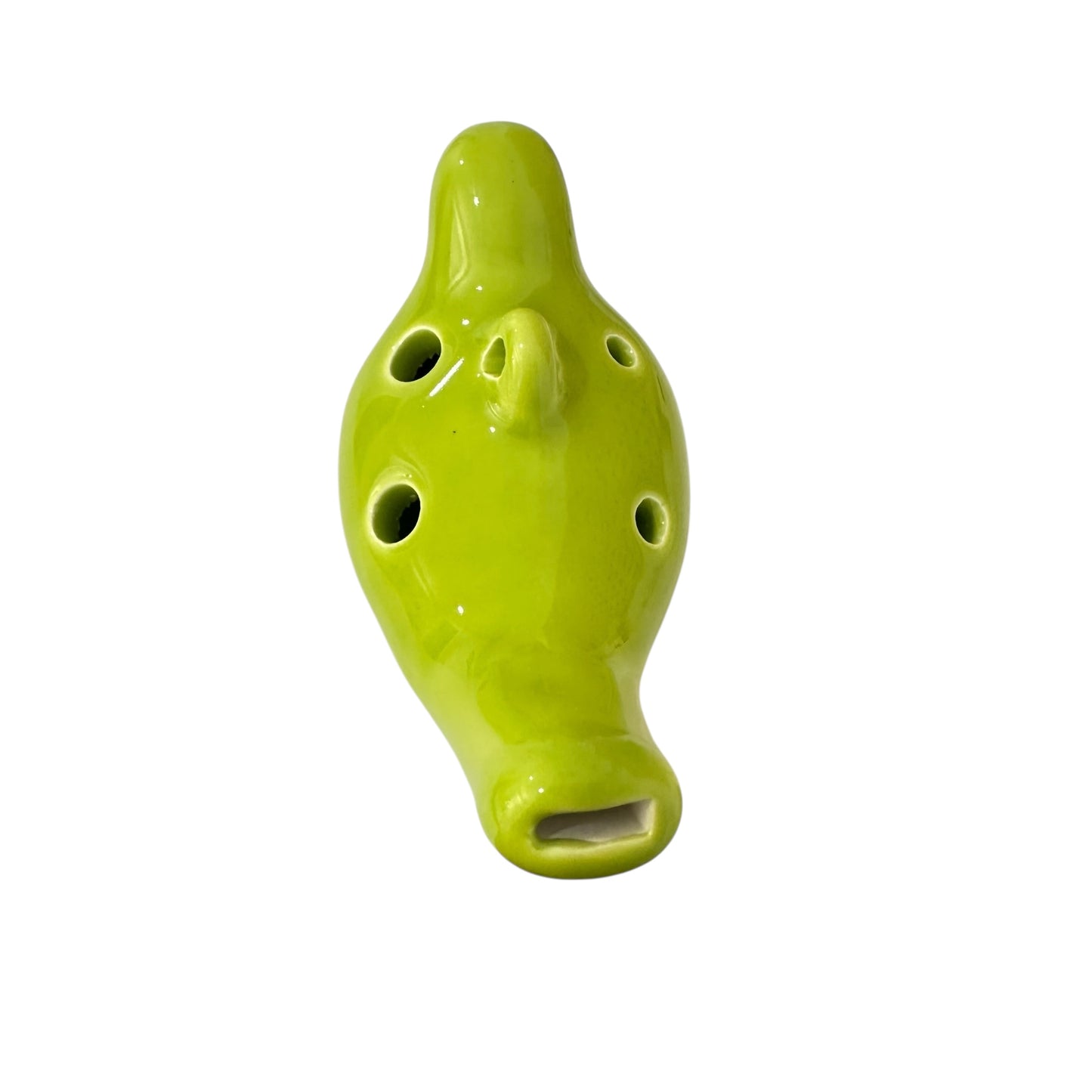 Ceramic Bird Ocarina - 6-Hole Musical Instrument - Lime