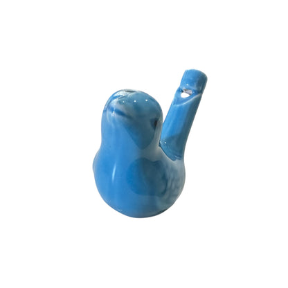 Ceramic Water Whistle Wind Instrument Blue Bird