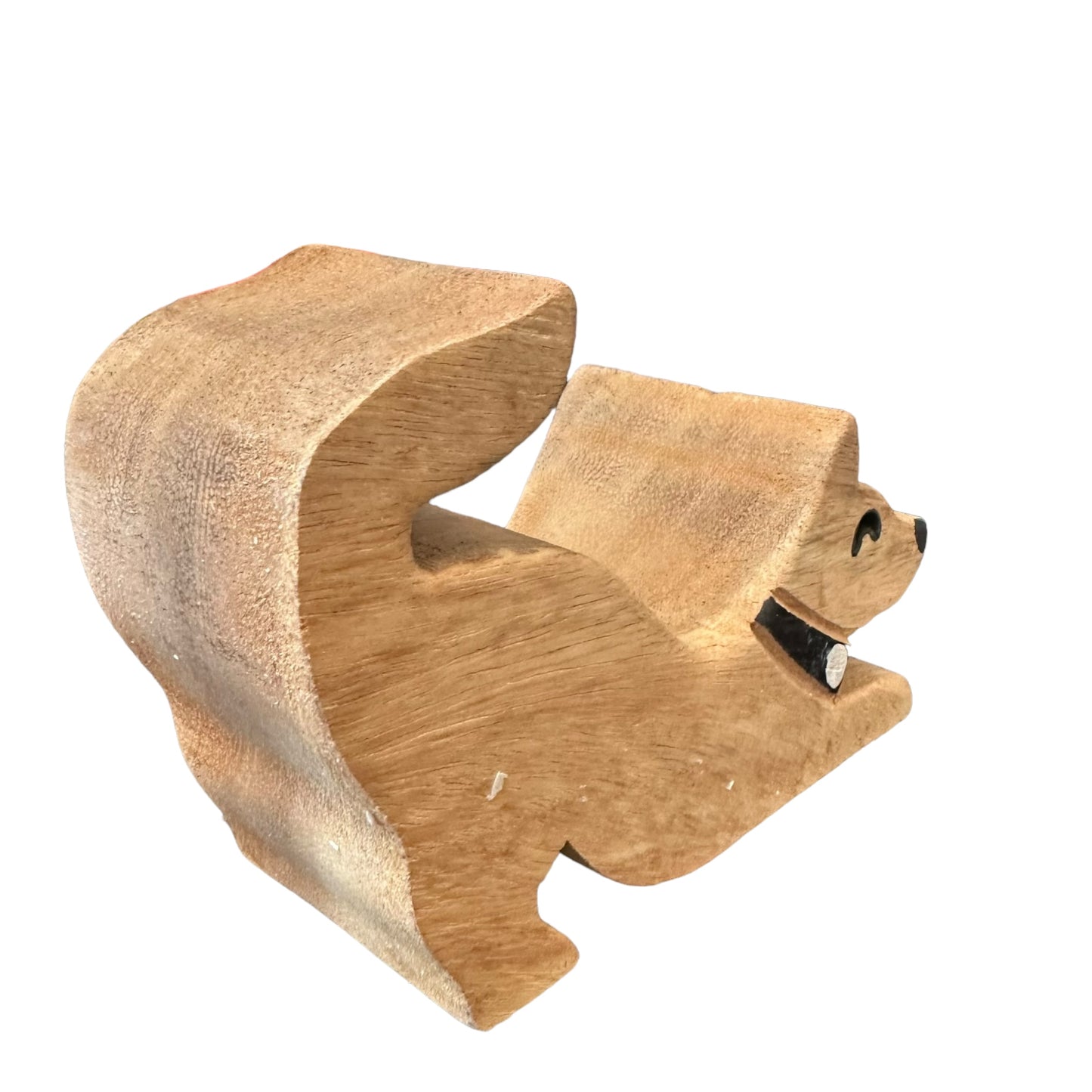 Wooden Cat Phone Holder