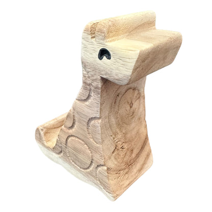 Wooden Giraffe Phone Holder