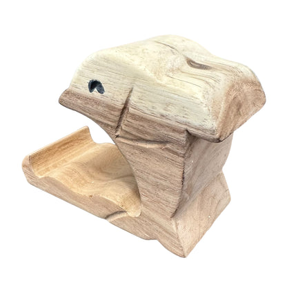 Wooden Dolphin Phone Holder