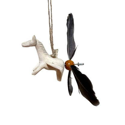 Wooden Wind Spinning Flying Horse