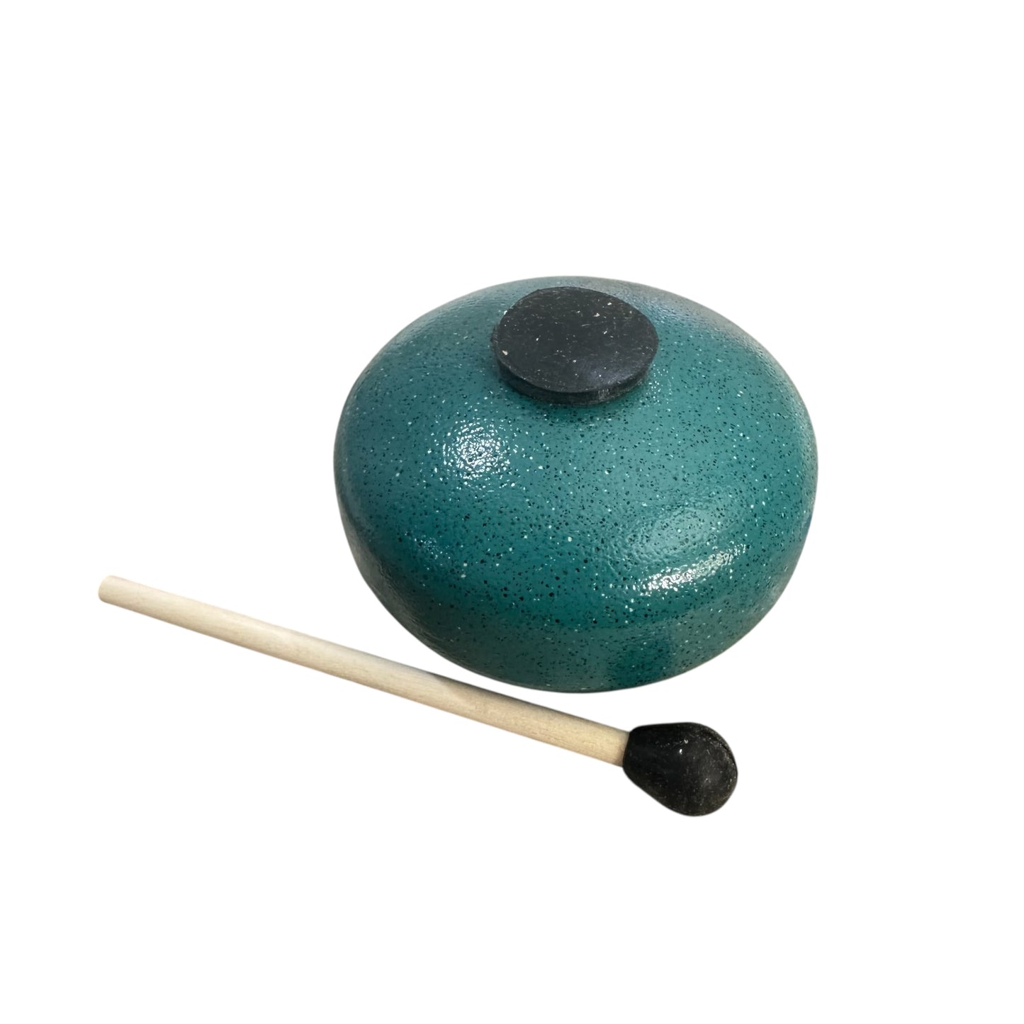Mini Steel Rain Drum – 3-Inch Percussion Instrument with Mallet (Teal)