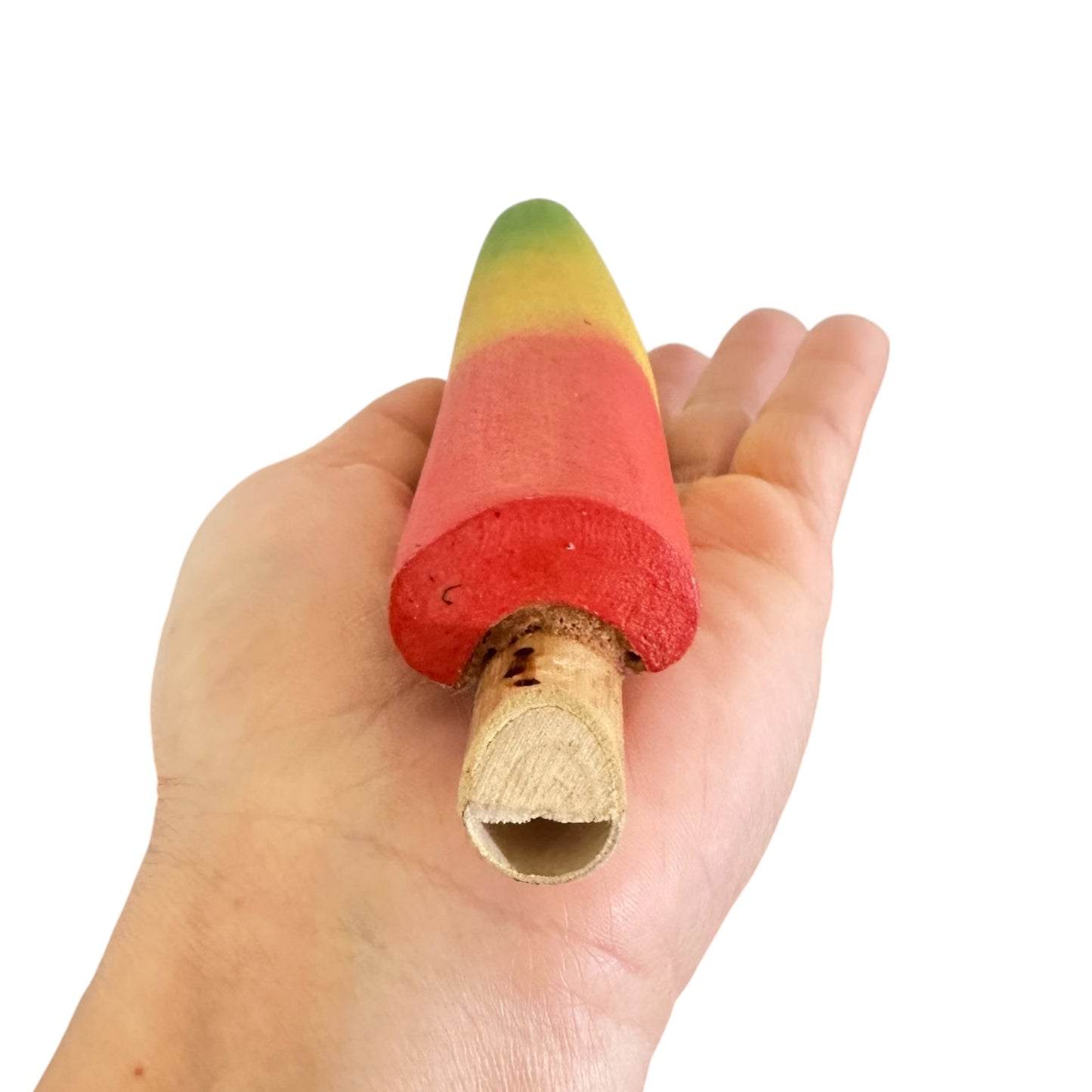 Yellow Wooden Bird Song Whistle