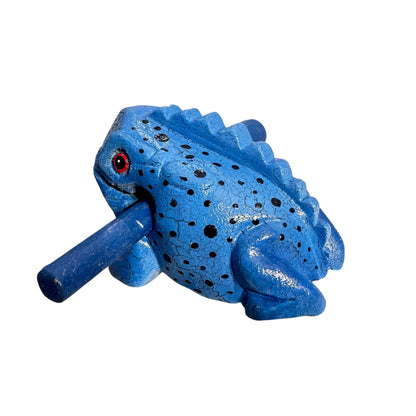 4" Large Blue Dart Frog Musical Frog Percussion Instrument