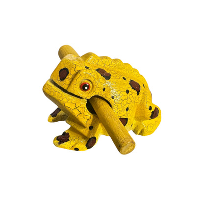 3" Wooden Musical Frog - Mango Design (Percussion Instrument)
