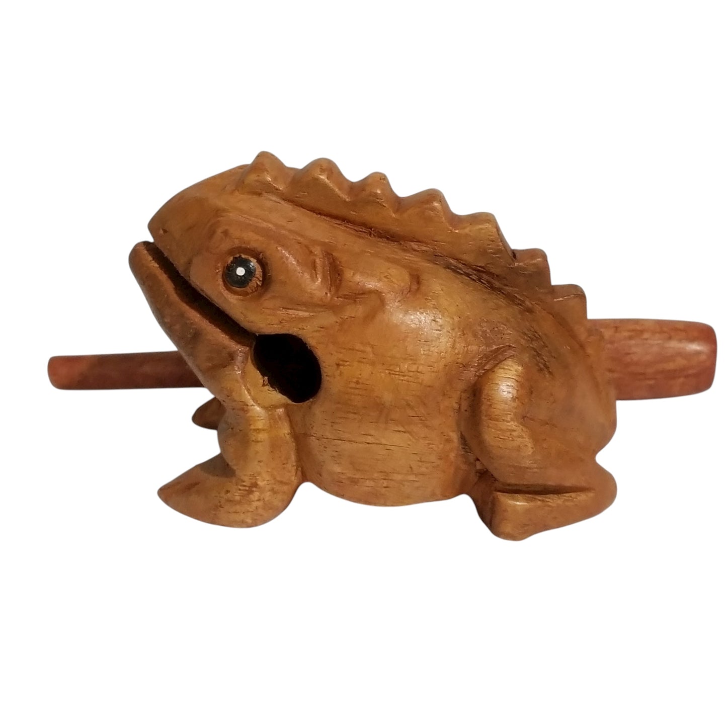 3" Wooden Musical Frog - Dark Oak Stained (Percussion Instrument)