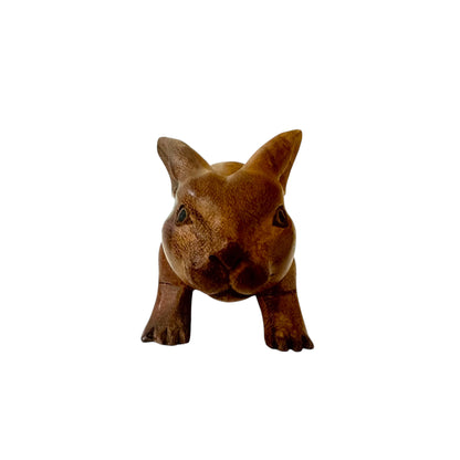 Earth Bunny – Hand-Carved Wooden Rabbit Figurin Large Size